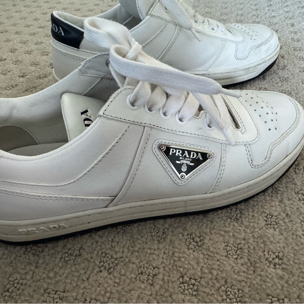 Prada downtown leather sneaker - Picture 6 of 7